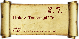 Miskov Terestyén névjegykártya